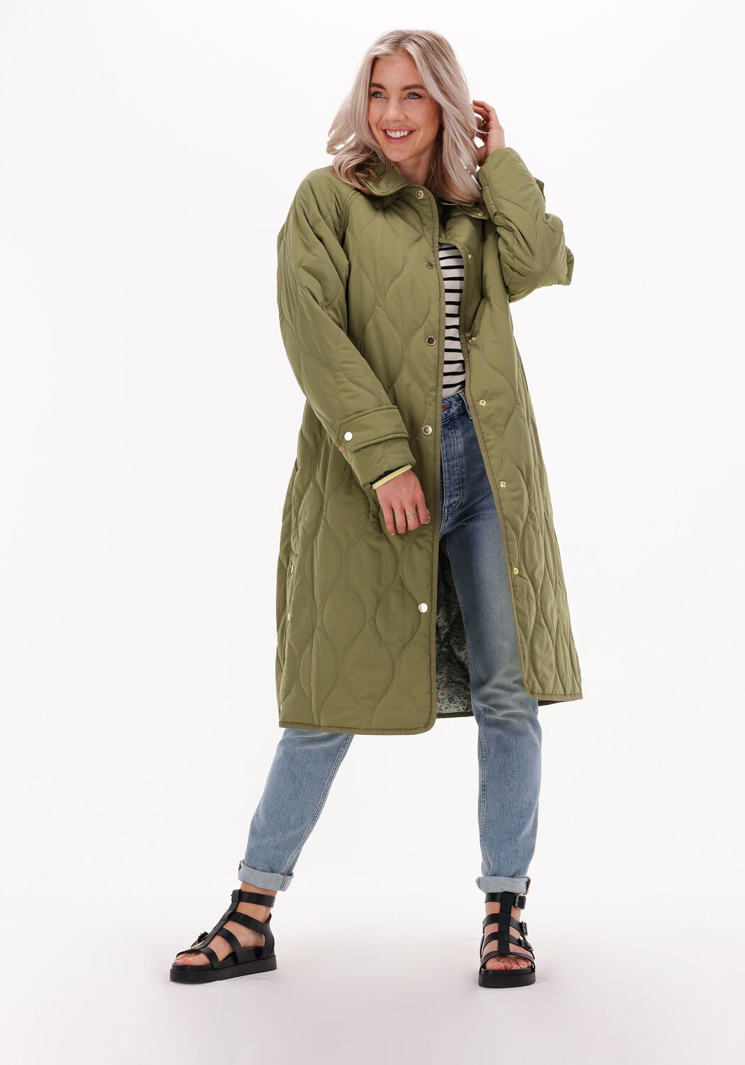 Quilted jacket clearance dames