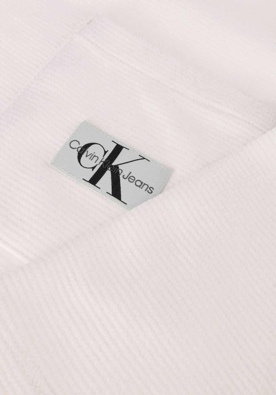 Witte CALVIN KLEIN  WAFFLE LOOSE SHIRT - large