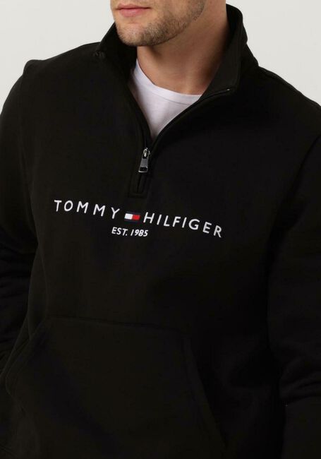 Zwarte TOMMY HILFIGER Sweater TOMMY LOGO MOCKNECK - large