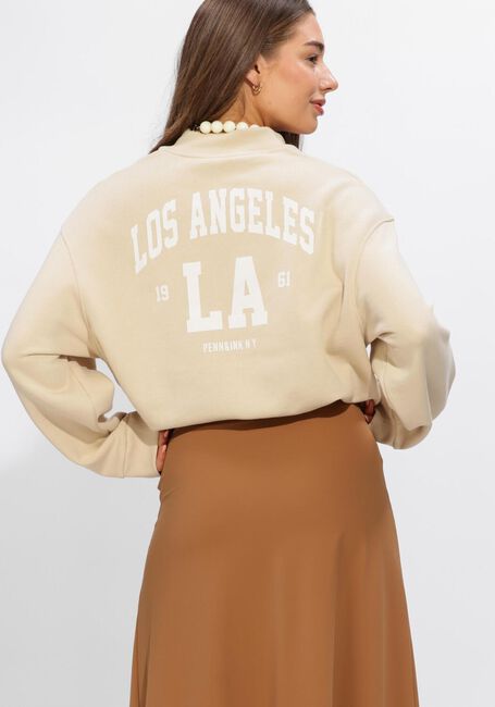 PENN & INK Gilet CARDIGAN PRINT en beige - large