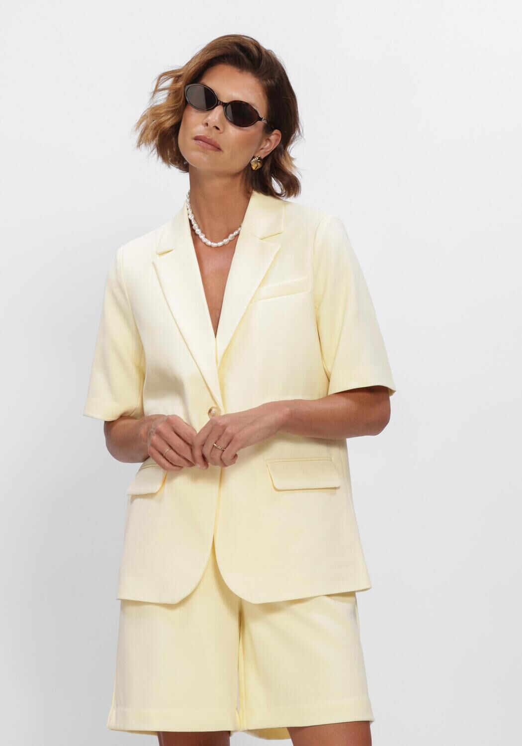 Y.A.S. YASLIKKA 2/4 TUNNEL BLAZER S. Blazers en jaune - large