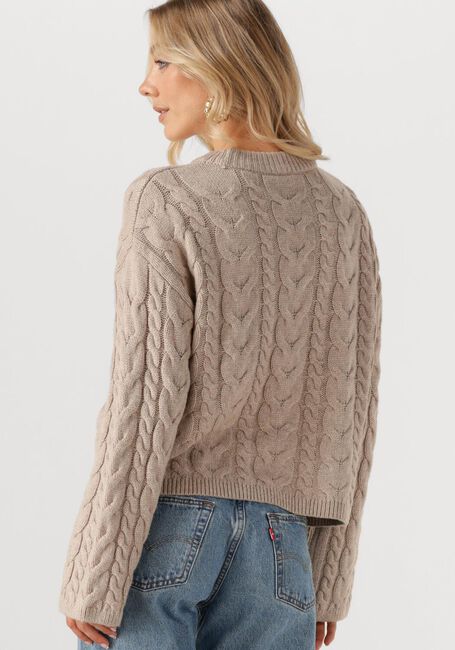 ROUGE EDIT Pull ROUDARLENE LS O-NECK KNIT en beige - large