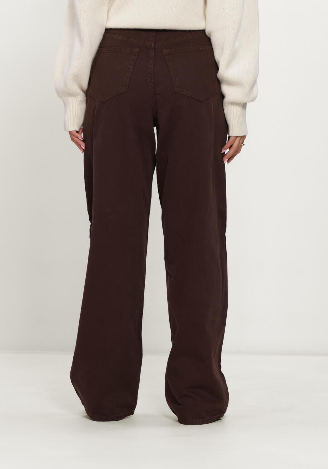 EDITED Wide jeans LEIGHTON JEANS en marron - large