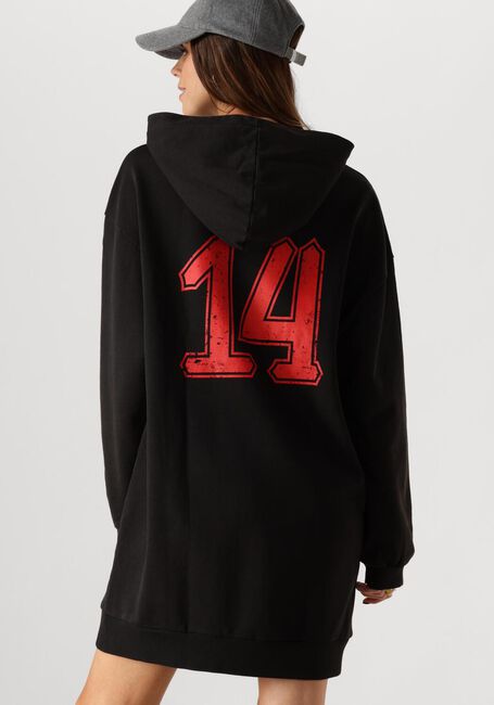 ALIX THE LABEL Mini robe LADIES KNITTED HOODED SWEAT en noir - large
