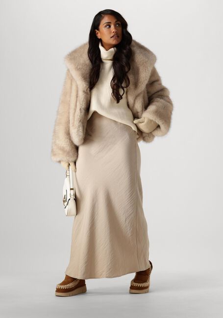 Beige NEO NOIR Faux fur jas STEPHANIE FAUX FUR JACKET - large