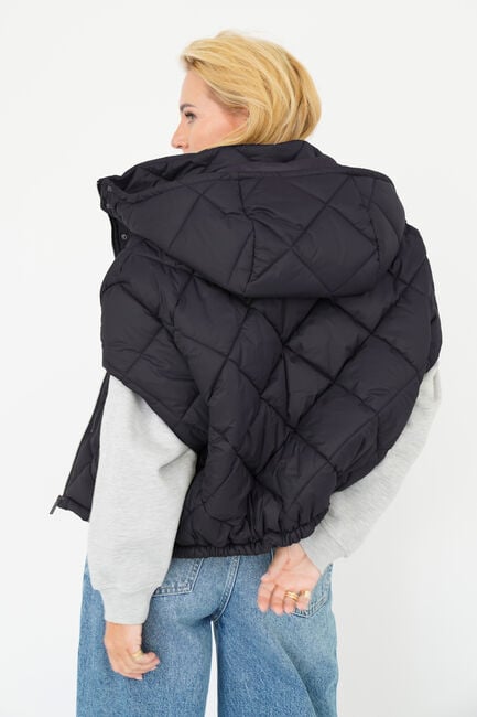 EST'SEVEN NARA CAPE Hauts & T-shirts en noir - large