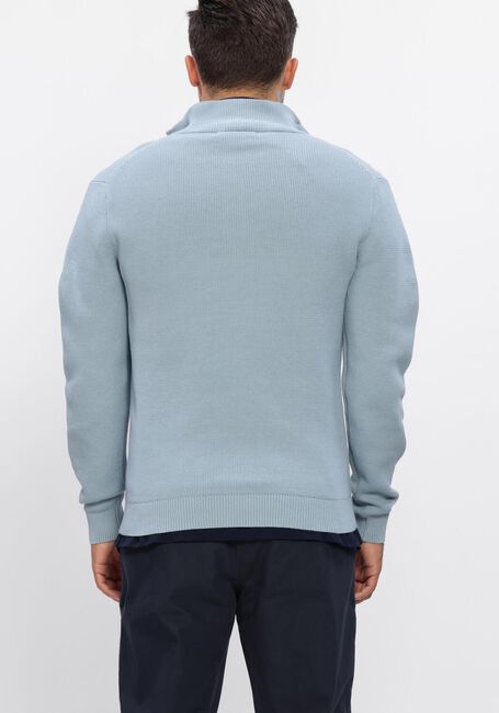 Blauwe SELECTED MEN Trui SLHDANE LS KNIT STRUCTURE HALF ZIP NOOS - large