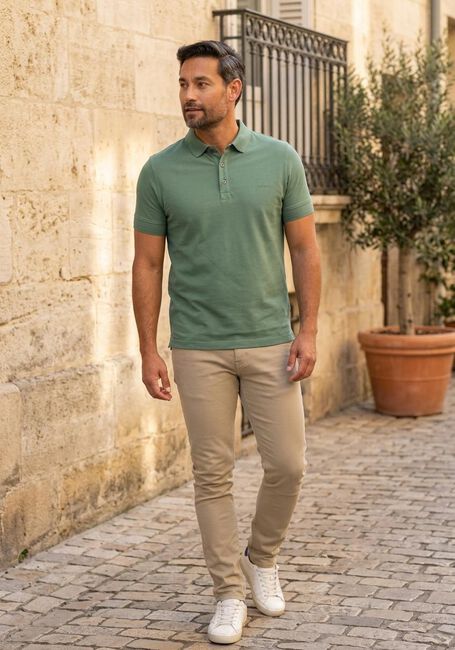 GENTI Polo POLO 3 BUTTON SS 1219 en vert - large