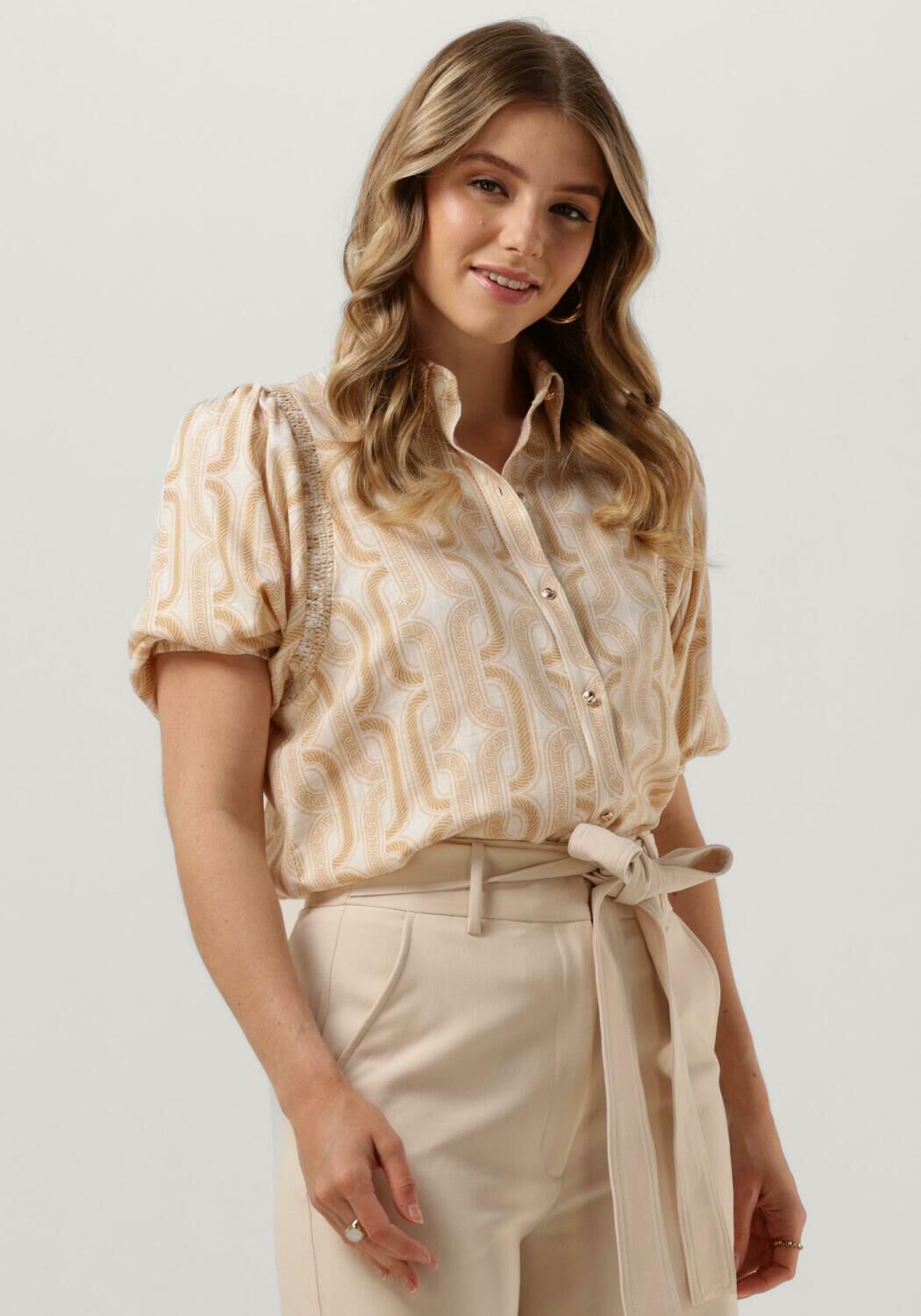 JOSH V Blouse CARMEN en beige Omoda