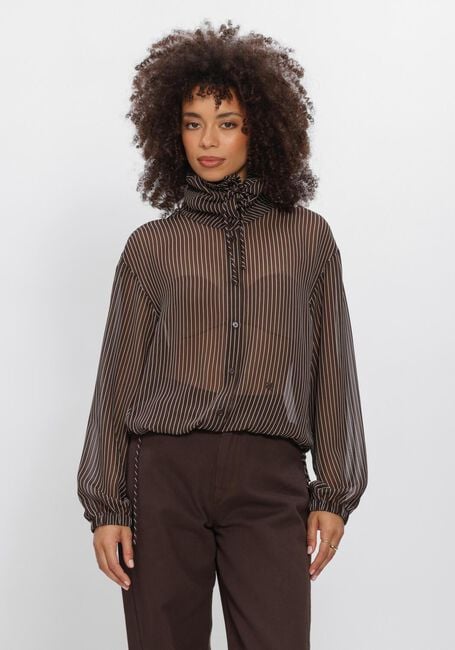 Bruine DANTE6  SHAPIRO PINSTRIPE BLOUSE - large