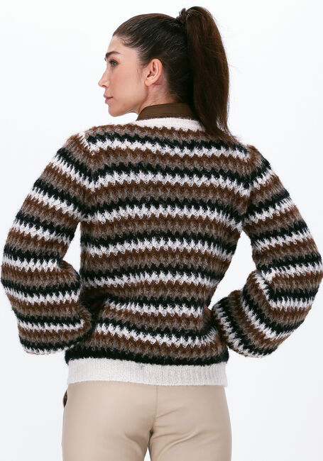 SECOND FEMALE Pull YOLANDA KNIT O-NECK en marron - large