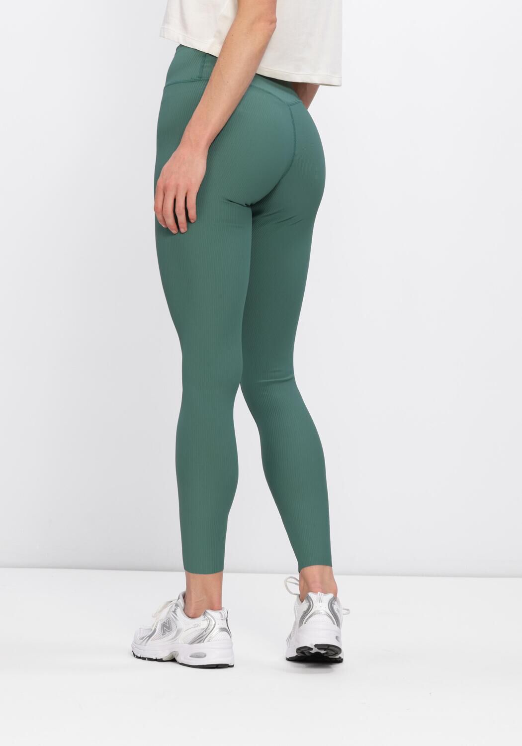 Groene BJORN BORG Broeken/jumpsuits STUDIO RIBBED TIGHTS - large