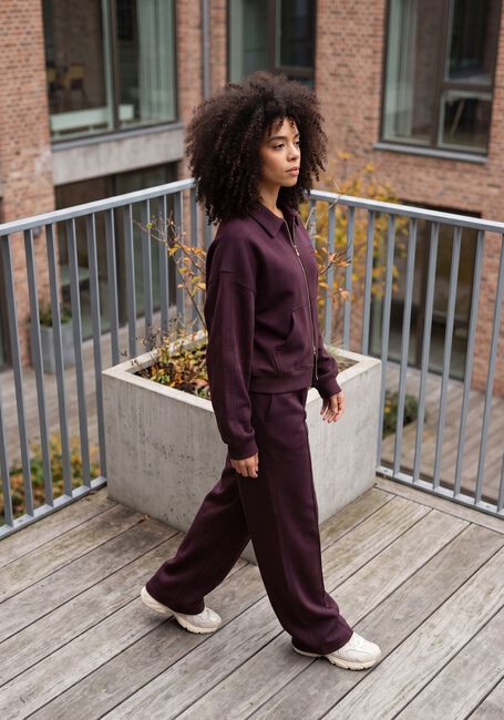 THE LOLA CLUB Pull LEYLA ZIP THROUGH Bordeaux - large