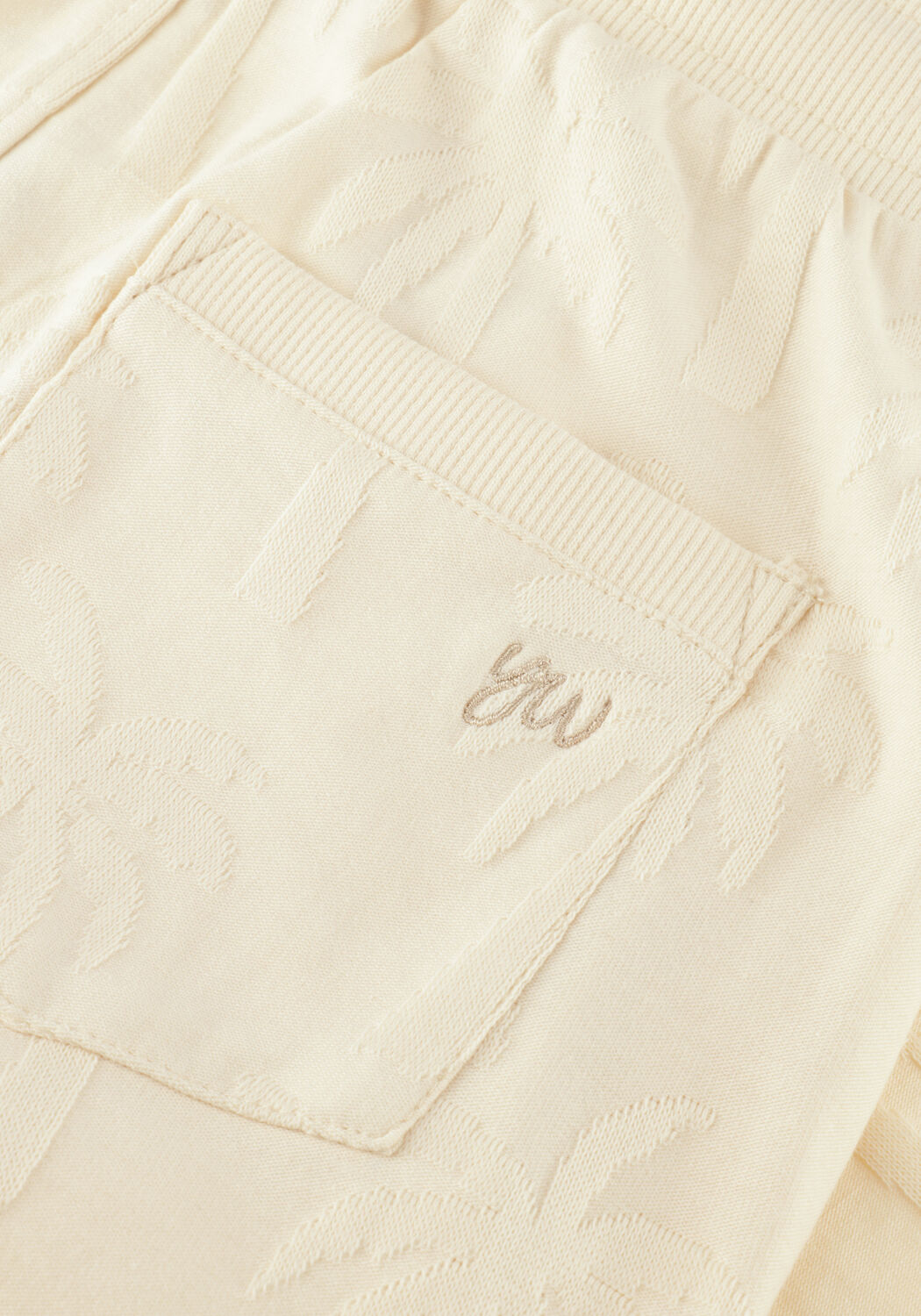 YOUR WISHES Pantalon courte STAMPED PALMS BERMUDA SHORTS en blanc - large