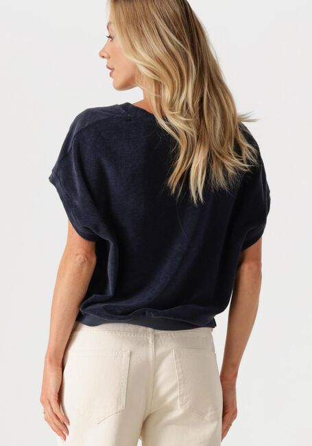 BY-BAR Haut TYLER SLUB TOP Bleu foncé - large