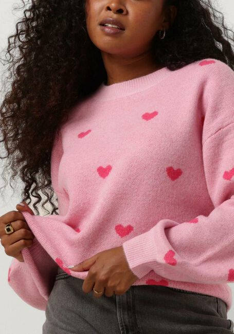 YDENCE Pull KNITTED SWEATER LUV Rose clair - large