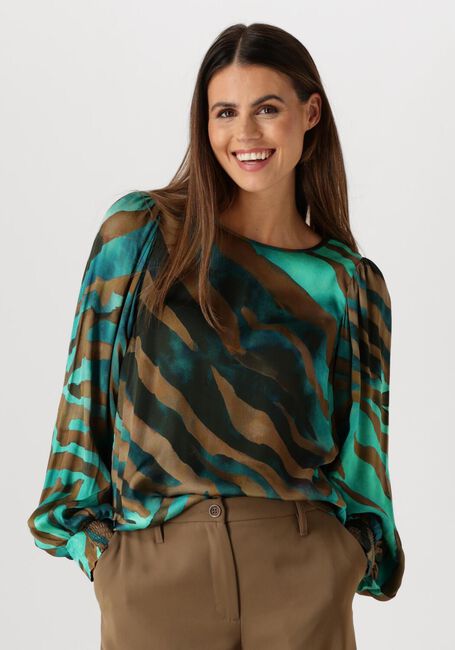 SUMMUM Haut TOP PAINTED TIGER en bleu - large