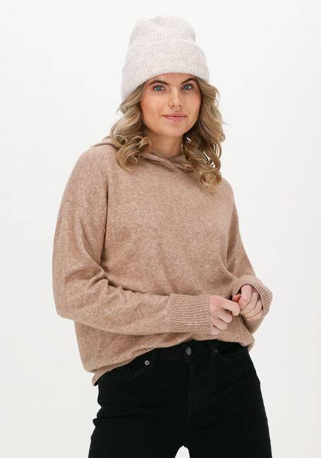 SELECTED FEMME Pull SLFNOVAH LS KNIT HOODIE B en beige - large