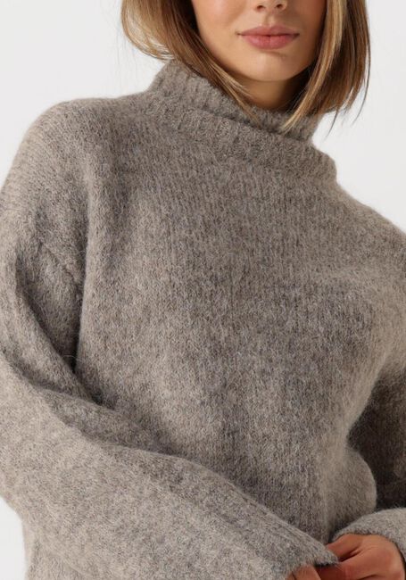 SELECTED FEMME Pull SLFGABELLA LS KNIT HIGH-NECK en gris - large