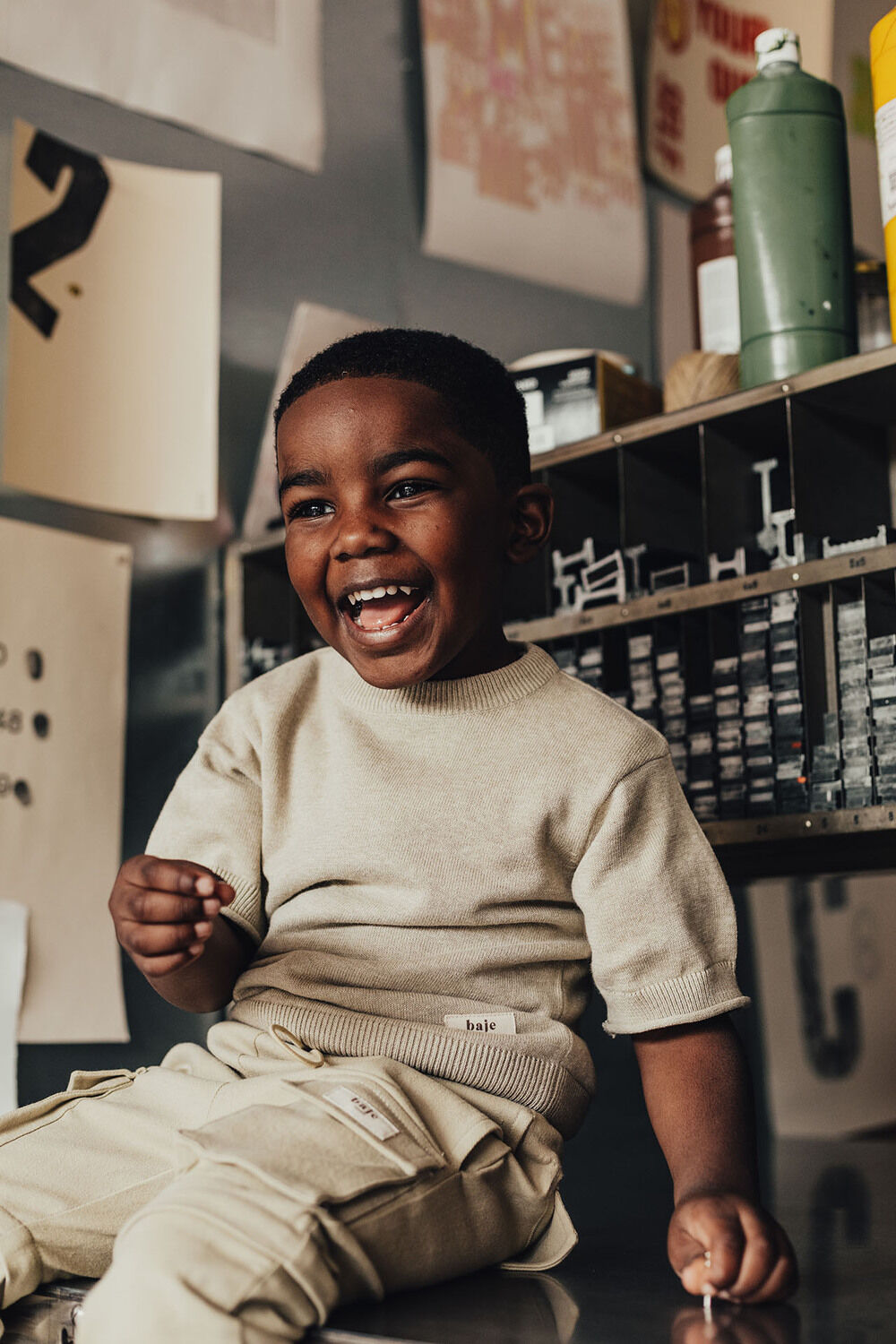 Groene BAJE STUDIO T-shirt MACK - large