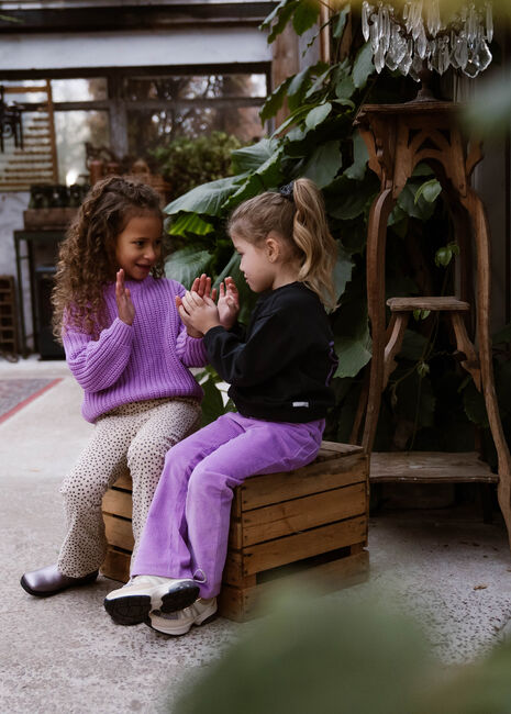 Paarse DAILY7 Trui CHUNCKY KNITTED SWEATER Paarse DAILY7 Trui CHUNCKY KNITTED SWEATER - large