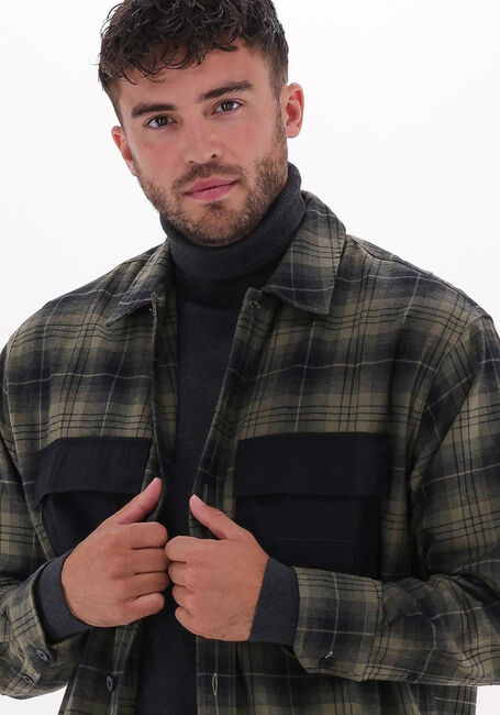 Groene CALVIN KLEIN Overshirt CONTRAST POCKET CHECK OVERSHIRT - large