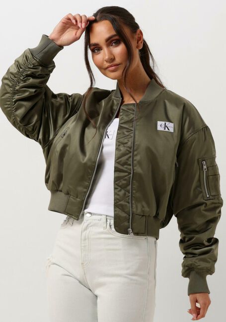 CALVIN KLEIN Jack SATIN BOMBER Olive - large