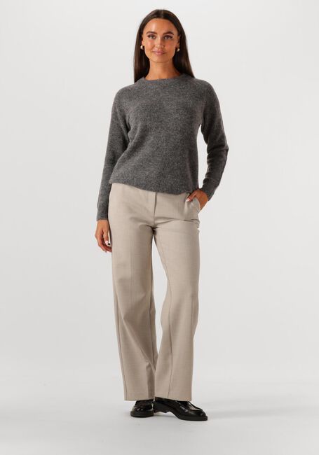 Grijze SELECTED FEMME Trui SLFLULU LS KNIT O-NECK - large