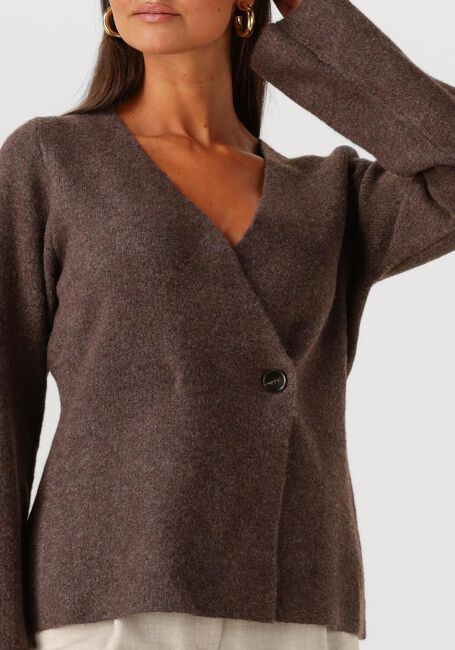 NEO NOIR Pull MARIE LOUISE KNIT CARDIGAN en marron - large