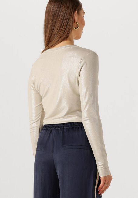 Beige SUMMUM Top TOP LONGSLEEVE FLUID COATED - large
