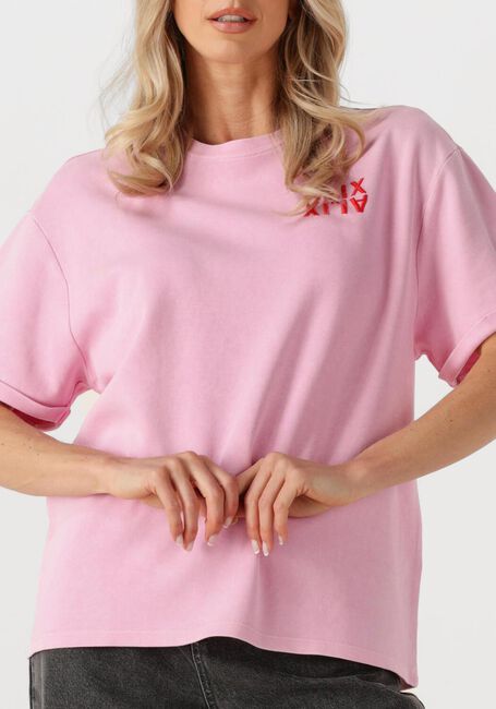 ALIX THE LABEL T-shirt LADIES KNITTED ALIX SHIRT en rose - large