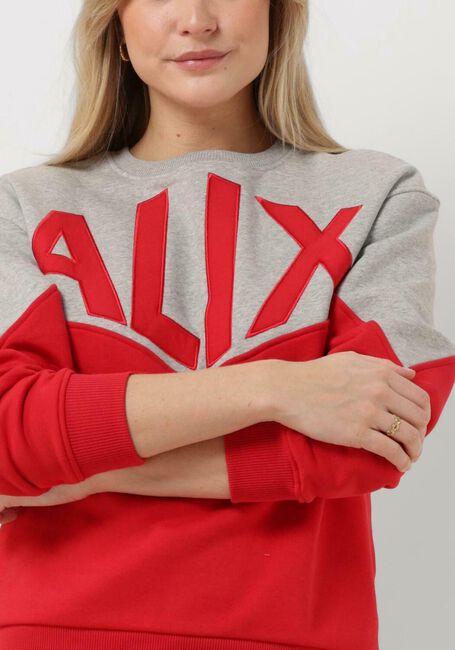 Rode ALIX THE LABEL Sweater LADIES KNITTED COLOURBLOCKING SWEATER - large