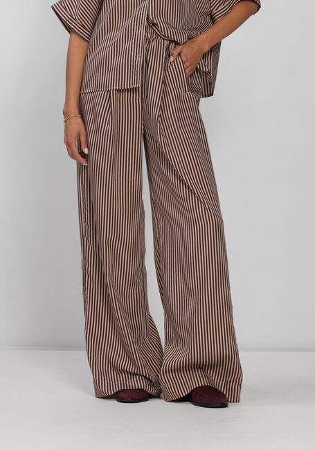 BY-BAR Pantalon large CELIN STRIPE PANTS en beige - large