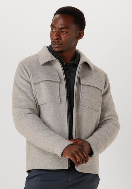 Lichtgrijze DSTREZZED Jack COLTON WOOL JACKET - large