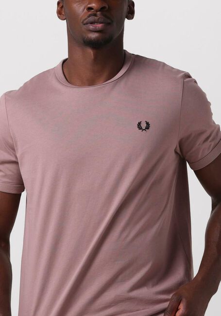 FRED PERRY T-shirt RINGER T-SHIRT Rose clair - large