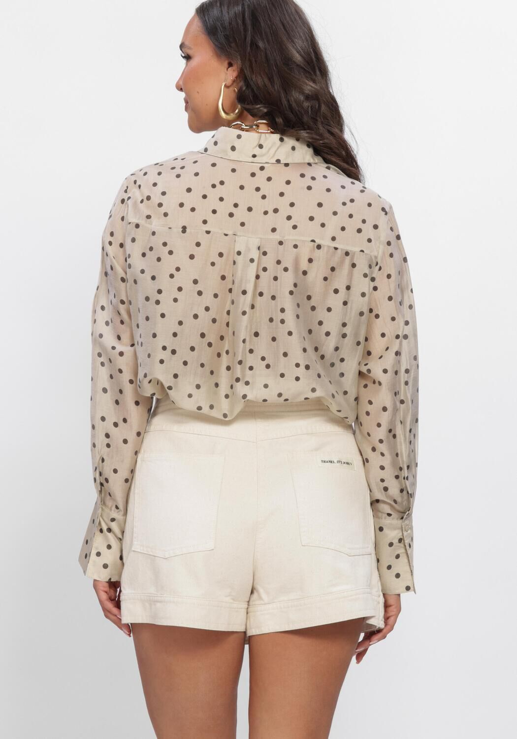 Zand MSCH COPENHAGEN  MSCHDOROTHEA FAUSTINA SHIRT AOP - large