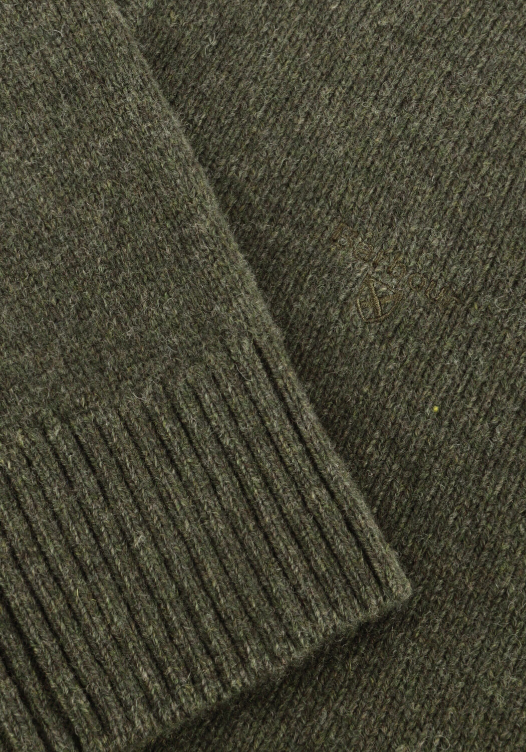 BARBOUR Pull GRANGETWON HALF ZIP KNITTED JUMPER en vert - large