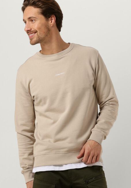 Zand PURE PATH Trui CREWNECK WITH FNT AND BACK PRINT - large