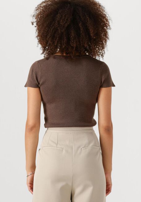NEO NOIR Haut TODDA KNIT TEE en marron - large