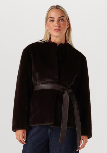 VANESSA BRUNO Manteau en fausse fourrure FABU BLOUSON ML en marron - large
