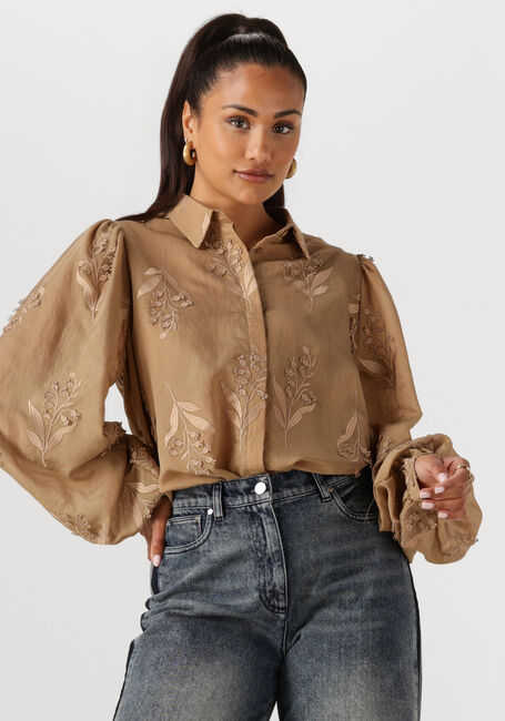 NUKUS JOLIES BLOUSE EMBROIDERY Blouses en camel - large