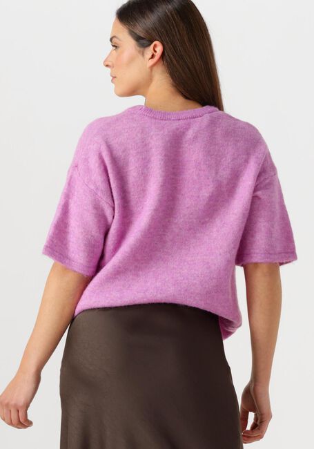 Roze SELECTED FEMME T-shirt SLFMALINE-LILIANA 2/4 KNIT O-NECK - large