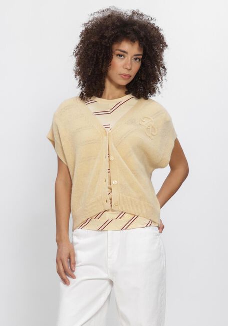 Creme DANTE6 Top ZYRA SHORT SLEEVE CARDIGAN - large