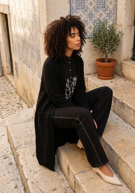 OBJECT Pull OBJMILU LS LO LONG KNIT CARDIGAN en noir - large