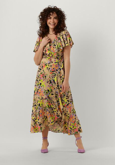 Zand Y.A.S. Midi jurk YASEMMY 2/4 LONG WRAP DRESS S - large