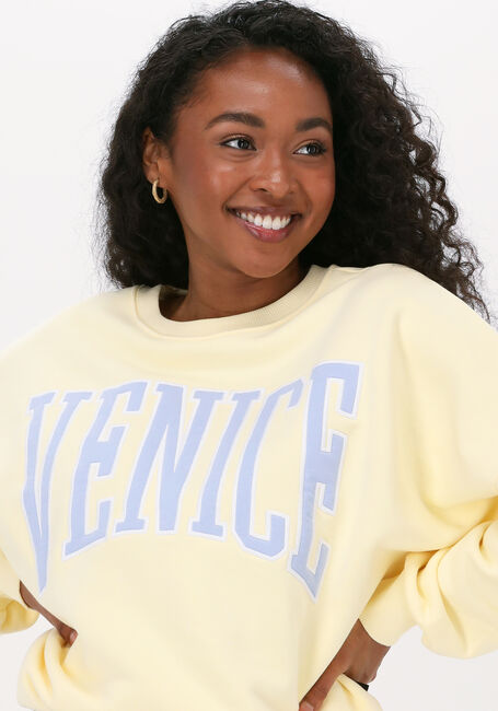 COLOURFUL REBEL Chandail VENICE PATCH DROPPED SHOULDER SWEAT en jaune - large