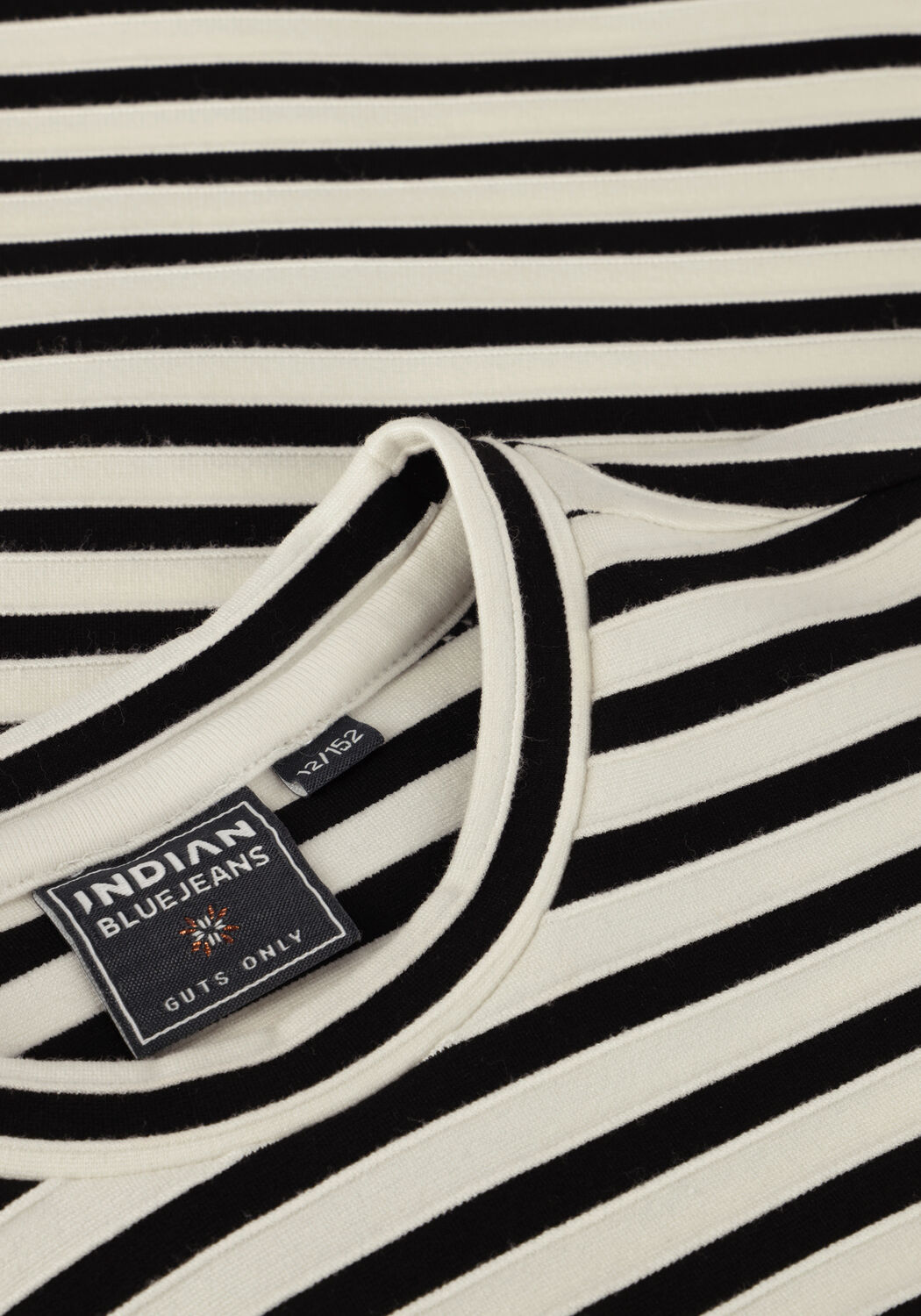 Zwarte INDIAN BLUE JEANS Top LONGSLEEVE STRIPE - large