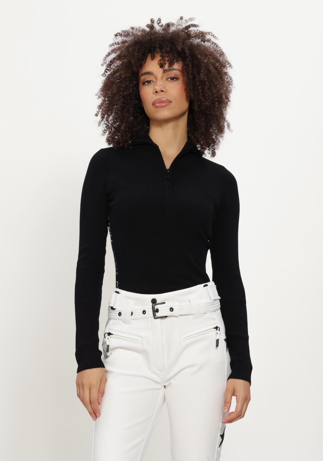 Zwarte AIRFORCE Trui RUBY RIBBED PULLY - large