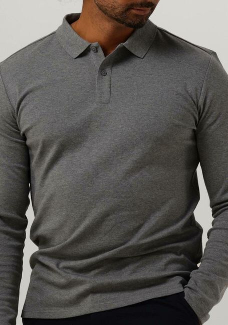 Grijze SELECTED HOMME Polo SLHSLIM-TOULOUSE LS POLO B NOOS - large