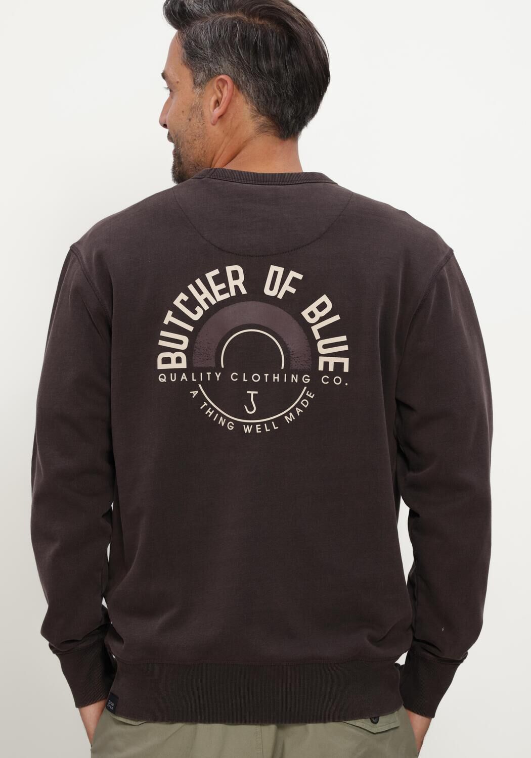 Bruine BUTCHER OF BLUE Sweater CIRCLE CREW - large